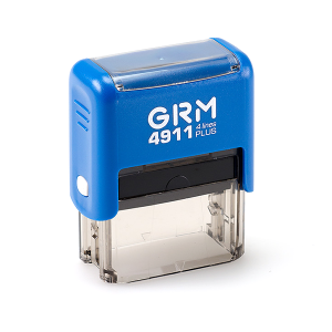 Факсимиле на авто оснастке "GRM 4911 Plus", 41x16 (Синий)